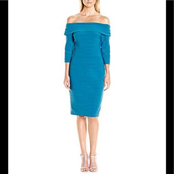 Adrianna Papell Dresses & Skirts - Adrianna Papell off the shoulder midi dress NWT